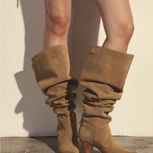Vince Camuto Tan Over the Knee Boots